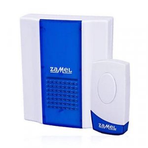 Электрозвонок беспроводной с кнопкой коллекция Twist, ST 918, белый/голубой Zamel (Замел)