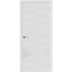 Дверь межкомнатная эмалированная коллекция Fix, Граффити-3, 2000х900х40 мм., глухая, Белый (К-33)