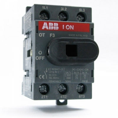 ABB OT40F8 Выключатель-разъединитель 8P 40А на DIN-рейку или монтаж.плату  (без ручки)