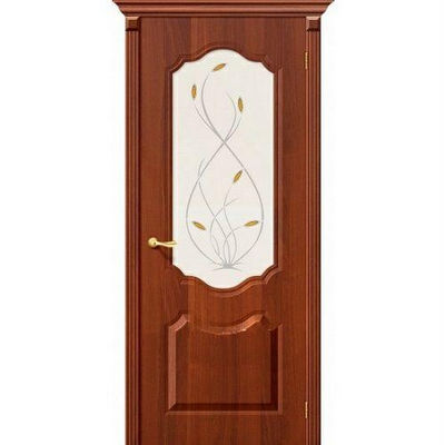 Дверь межкомнатная ПВХ коллекция Start, Перфекта, 2000х900х40 мм., остекленная, СТ-Орхидея, ИталОрех (П-31)