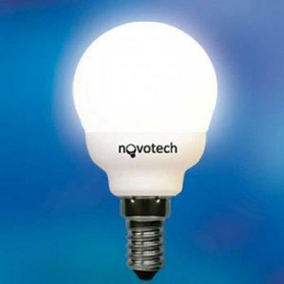 Энергосберегающая лампа, Мини-шар, 321049, 9 Вт, E14, белый Novotech (Новотех)
