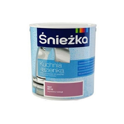 Краска для стен и потолков с добавкой силикона Кухня-Ванная 2.82 л., белая база А Sniezka (Снежка)