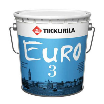 Краска латексная Euro (Евро)-3, 9 л, белый Tikkurila (Тиккурила)