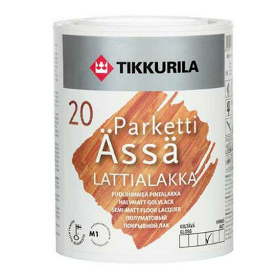 Лак паркетный Parketti Assa (Паркетти-Ясся) 20, полуматовый, 10 л. Tikkurila (Тиккурила)