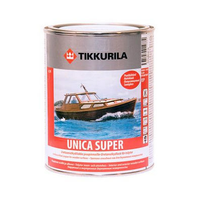 Лак полуглянцевый Unica super (Уника Супер), 0.9 л., красный Tikkurila (Тиккурила)