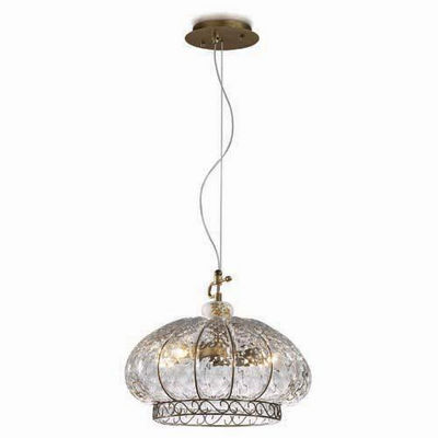 Подвесной светильник коллекция Asula, 2278/4, коричневый/прозрачный Odeon light (Одеон лайт)