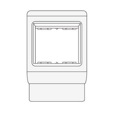 Рамка коллекция Brava, под 2 модуля PDA-BN 100, белый DKC (ДКС)