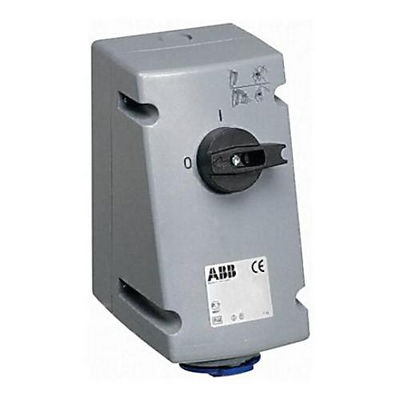 Розетка с выключателем и блокировкой Cewe 16А, IP44 ABB (АББ)