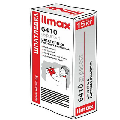 Шпаклевка финишная гипсовая Ilmax 6410, белая, 20 кг Ilmax (Илмакс)
