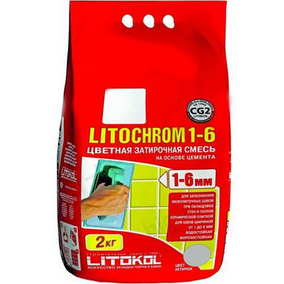Затирка для швов Litochrom 1-6, C70, светло-розовая, 2 кг Litokol (Литокол)