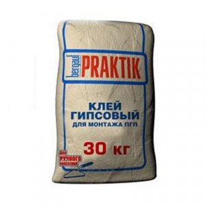 Монтажный клей для ПГП Praktik 30 кг, Bergauf (Бергауф)