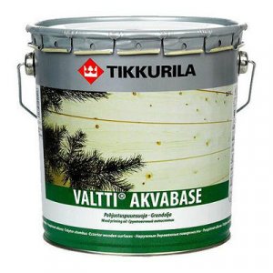 Грунт-антисептик Valtti Akvabase (Валтти Аквабейс) для дерева, 9 л, бесцветный Tikkurila (Тиккурила)