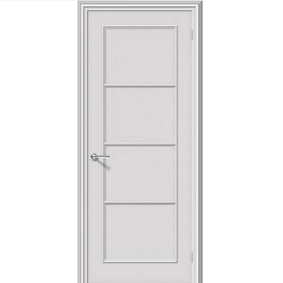 Дверь межкомнатная эмалированная коллекция Fix, Ритм, 2000х800х40 мм., глухая, Белый (К-33)