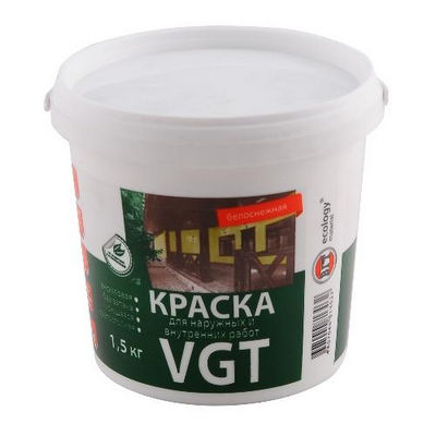 Краска для наружных и внутренних работ ВД-АК 1180, 1,5 кг ВГТ (VGT)