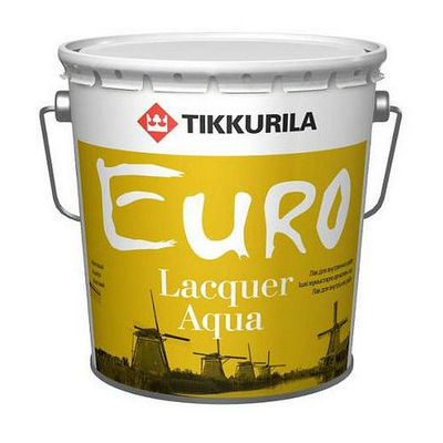 Лак Euro Laquer Aqua (Евро Аква), полуглянцевый, 9 л. Tikkurila (Тиккурила)