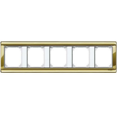 Рамка, коллекция SM, MTN487519, 5 модулей золото/белый Schneider Electronics (Шнайдер Электрик)